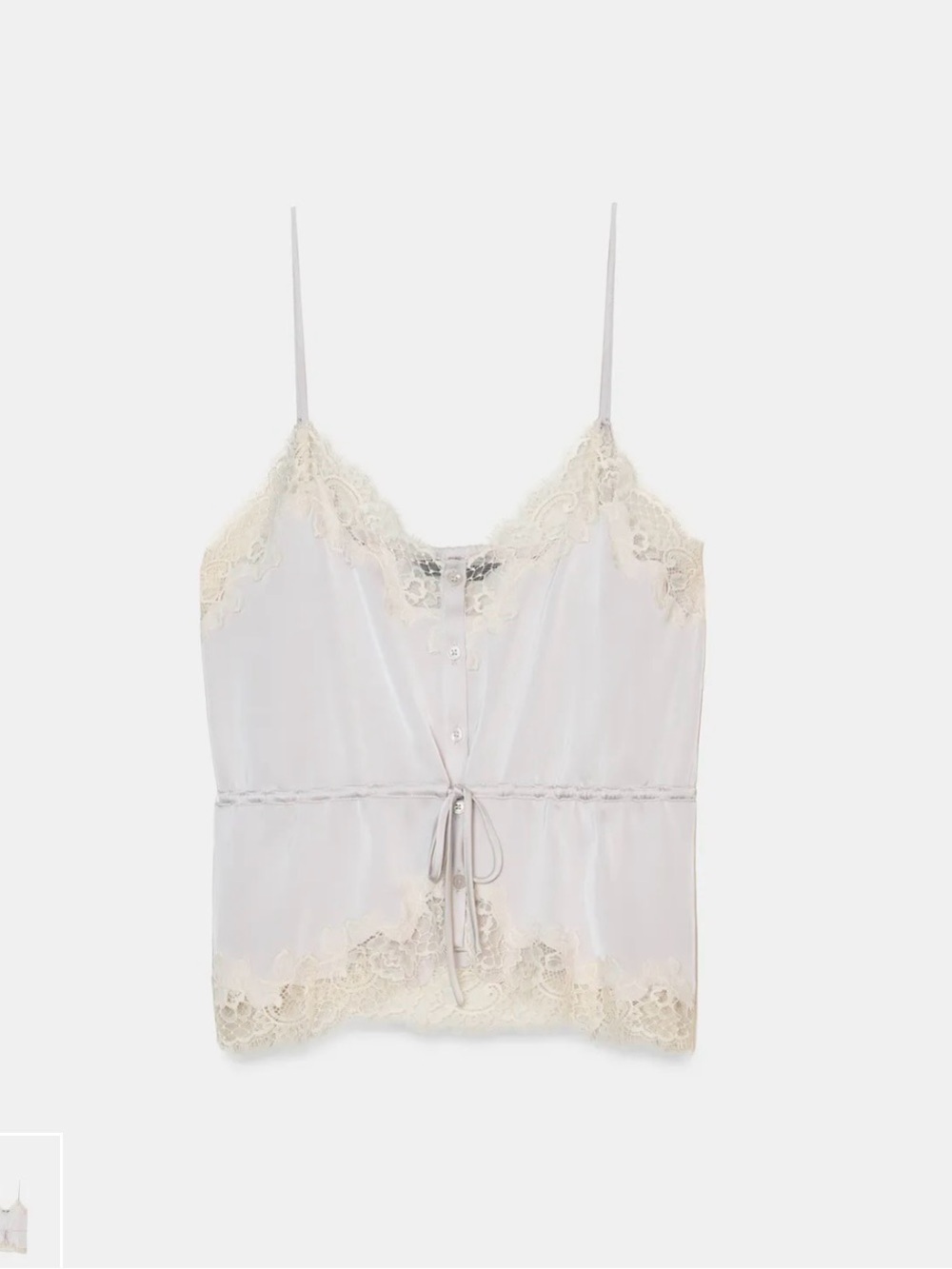 Zara lace satin camisole top